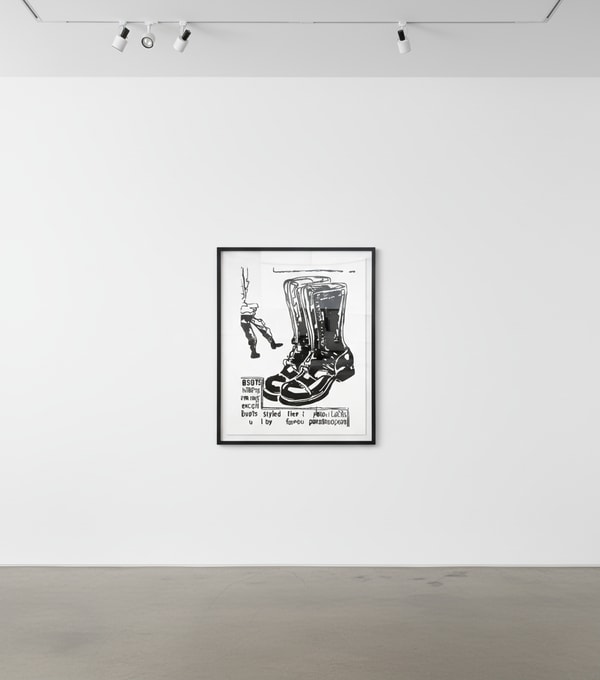 Andy Warhol - Paratrooper Boots Positive, 1985-86, Acrylic on canvas