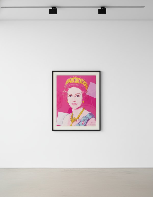 Andy Warhol - Queen Elizabeth F.S. II 336a, Reigning Queens (Royal Edition), 1985, Screen print with diamond dust 
Signed ...