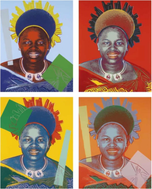 Andy Warhol - Queen Ntombi Twala of Swaziland F.S. II 346-349, from Reigning Queens, 1985