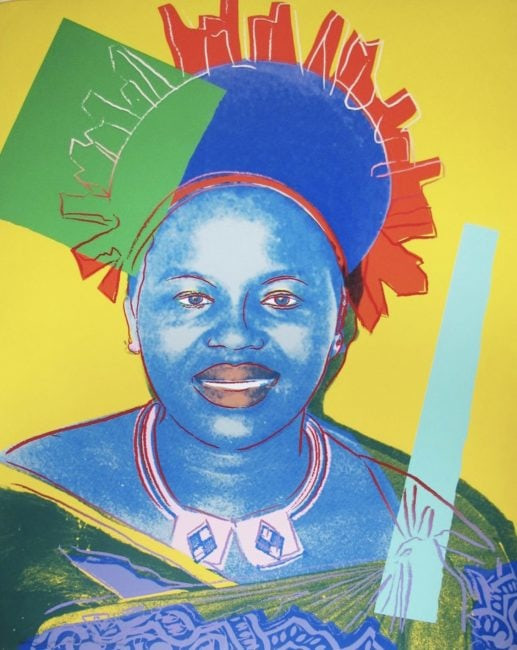 Andy Warhol - Queen Ntombi Twala of Swaziland, 1985, Screen print on lenox museum board