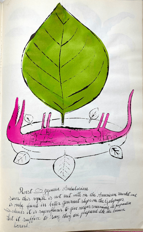 Andy Warhol - Roast Iguana Adulusion F.S. IV 136A, from Wild Raspberries, 1959