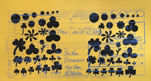 Andy Warhol - SAS Passenger Ticket, 1968