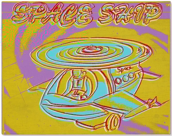 Andy Warhol - Space Ship from Toy Paintings, 1983