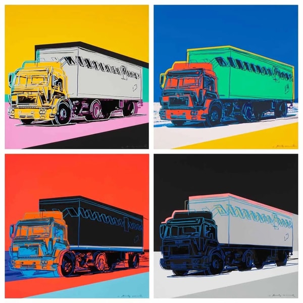 Andy Warhol - Trucks F.S. II 367-370 (Complete Portfolio), 1985, The complete set of four screen prints on Lenox Museum Board