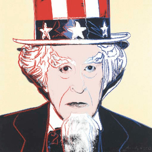Andy Warhol - Uncle Sam F.S. II 259 from Myths, 1981, Screen print with diamond dust on Lenox Museum Board