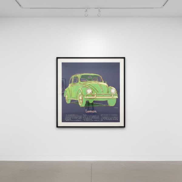 Andy Warhol - Volkswagen F.S. II 358, from Ads, 1985, Screen print on Lenox Museum Board