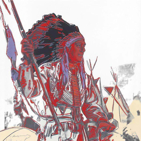 Andy Warhol - War Bonnet Indian F.S. II 373, from Cowboys and Indians, 1986