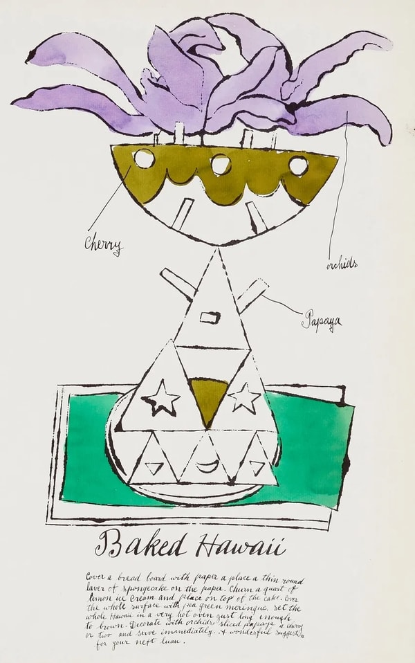 Andy Warhol - Baked Hawaii F.S. IV 137A, from Wild Raspberries, 1959