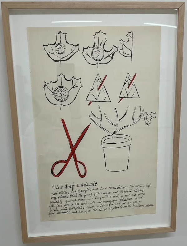 Andy Warhol - Vine Leaf Marinade F.S. IV 141A, from Wild Raspberries, 1959, Offset lithograph on paper with hand coloring