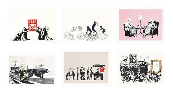 Banksy - Barely Legal Set (Unsigned), 2007, The complete set of six screen prints