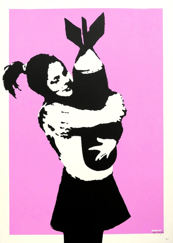 Banksy - Bomb Love (Signed), 2003, Screen print