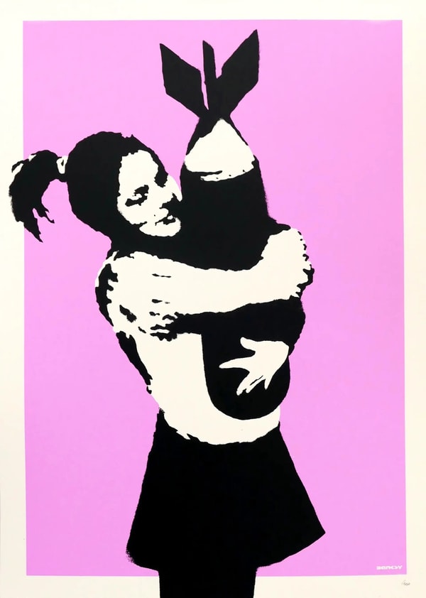 Banksy - Bomb Love (Unsigned), 2003, Screen print