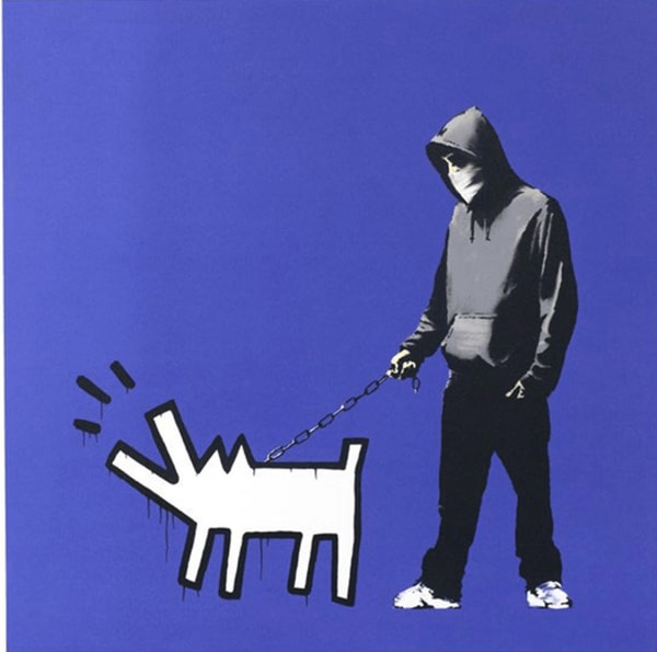 Banksy - Choose Your Weapon Dark Blue, 2010