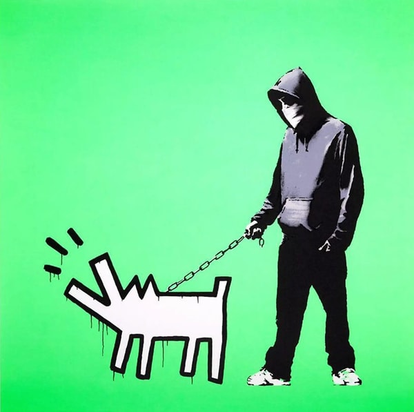 Banksy - Choose Your Weapon Fluoro Green, 2010