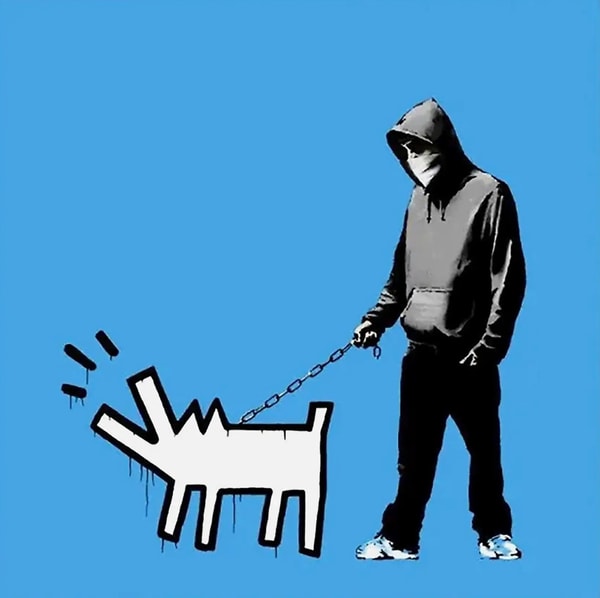 Banksy - Choose Your Weapon Sky Blue, 2010