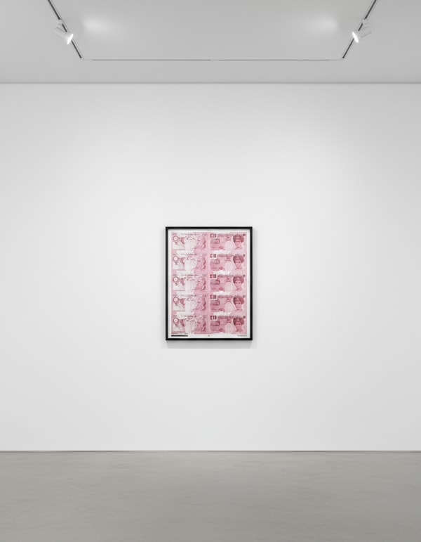 Banksy - DiFaced Tenners Pink (Signed), 2004, Lithograph