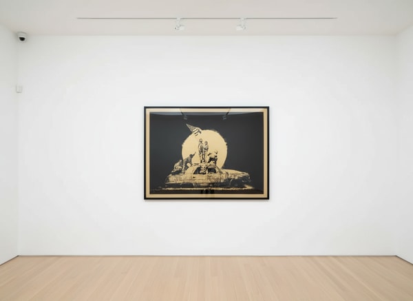 Banksy - Flag (Gold) (Signed), 2006