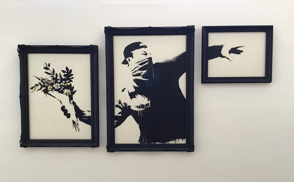 Banksy - Flower Thrower Triptych, 2019