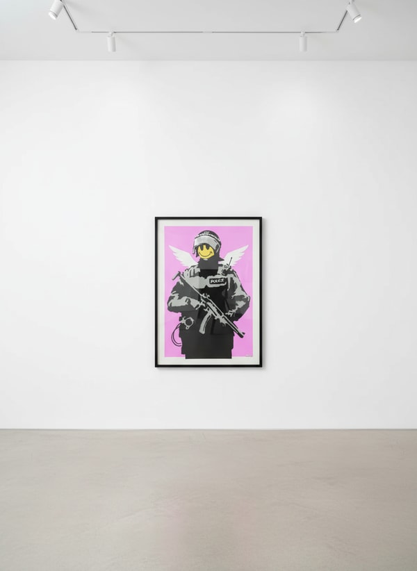 Banksy - Flying Copper Pink (Signed), 2004