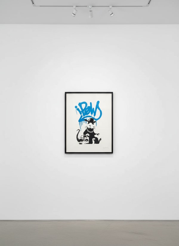 Banksy - Gangsta Rat (Blue) (Signed), 2004
