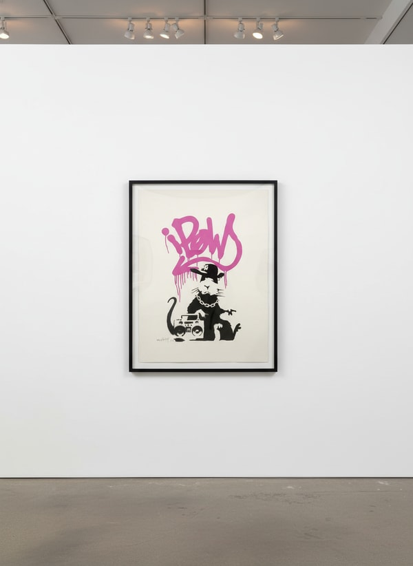Banksy - Gangsta Rat (Pink) (Signed), 2004