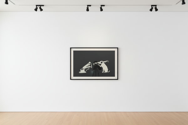 Banksy - HMV Dog (Signed), 2004, Screen print