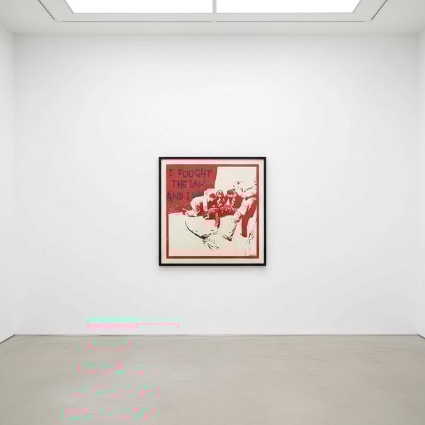 Banksy - I Fought The Law (AP Red) (Signed), 2004