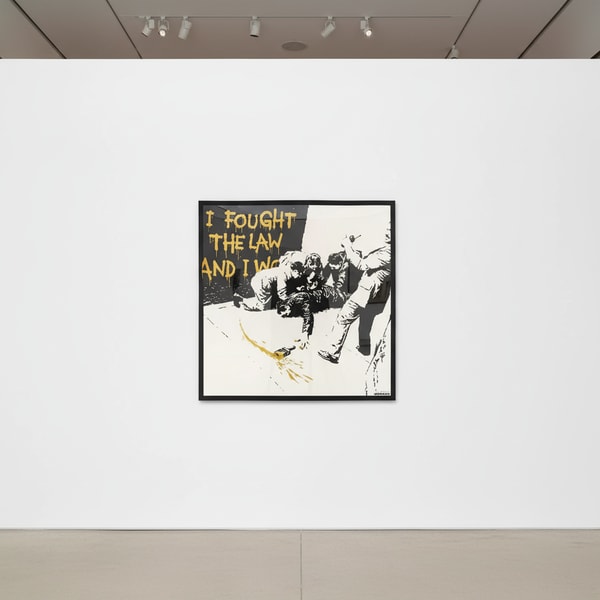 Banksy - I Fought The Law (AP Yellow) (Signed), 2004, Screen print