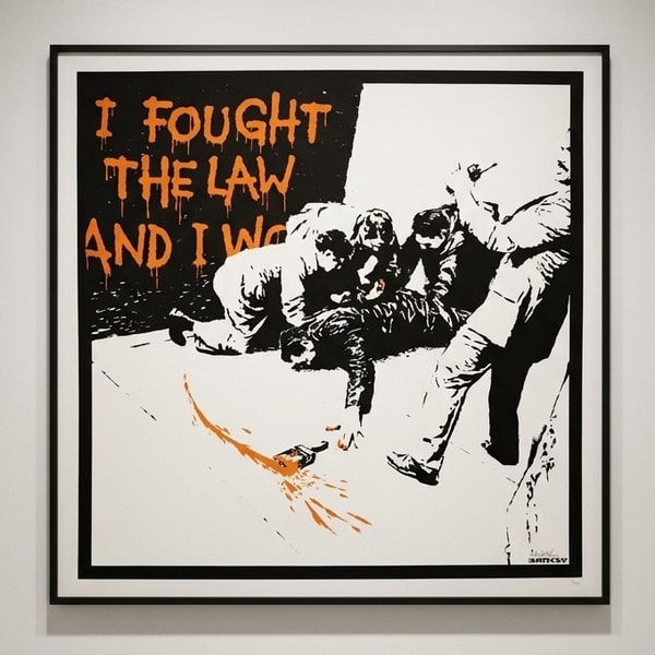 Banksy - I Fought the Law (Unsigned), 2004