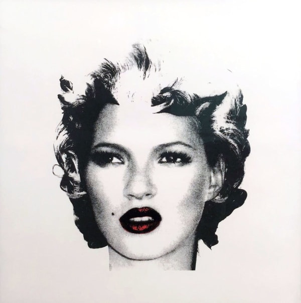 Banksy - Kate Moss Black and White, 2015, Screen print