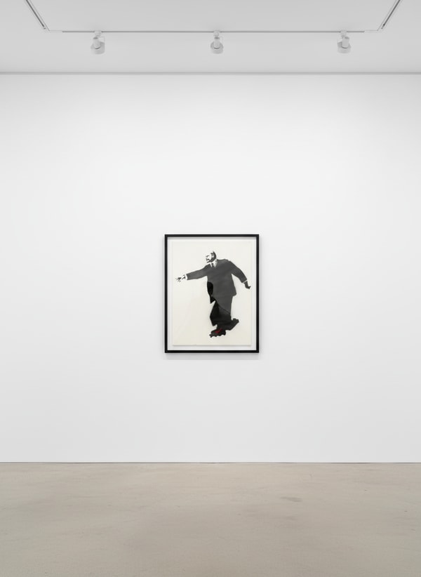 Banksy - Lenin On Rollerblades, 2003, Spray paint on canvas