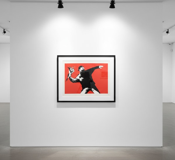 Banksy - Love is in the Air, Flower Thrower Unsigned, 2003