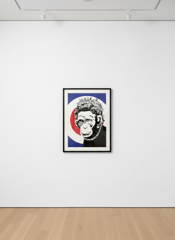 Banksy - Monkey Queen (Signed), 2003, Screen print