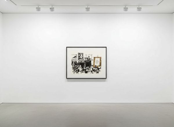 Banksy - Morons (LA Edition White) (Unsigned), 2007, Screen print