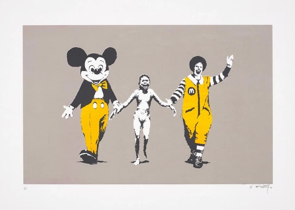 Banksy - Napalm AP Orange, 2004, Screen print