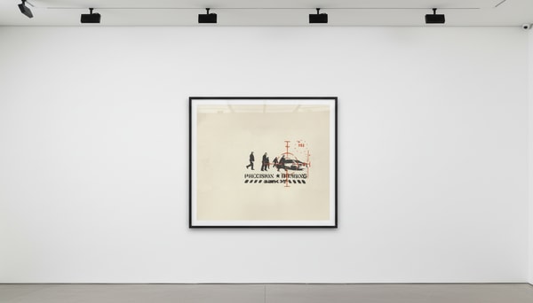 Banksy - Precision Bombing, 2000, Spray paint on canvas