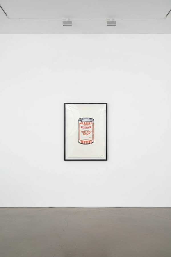 Banksy - Soup Can (White, Orange, Raspberry) (Signed), 2005, Screen print