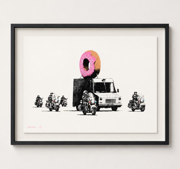 Banksy - Strawberry Donut (Signed), 2009