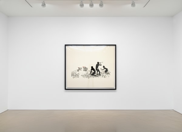 Banksy - Trolley Hunters (Black & White) (Signed), 2007, Screen print