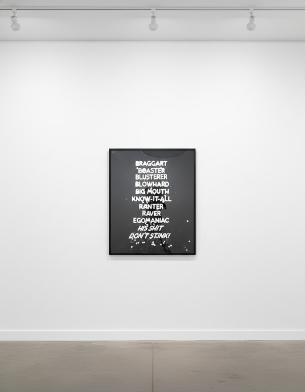 Mel Bochner - Braggart, 2016, 4 color Dimensional Silkscreen, UV ink