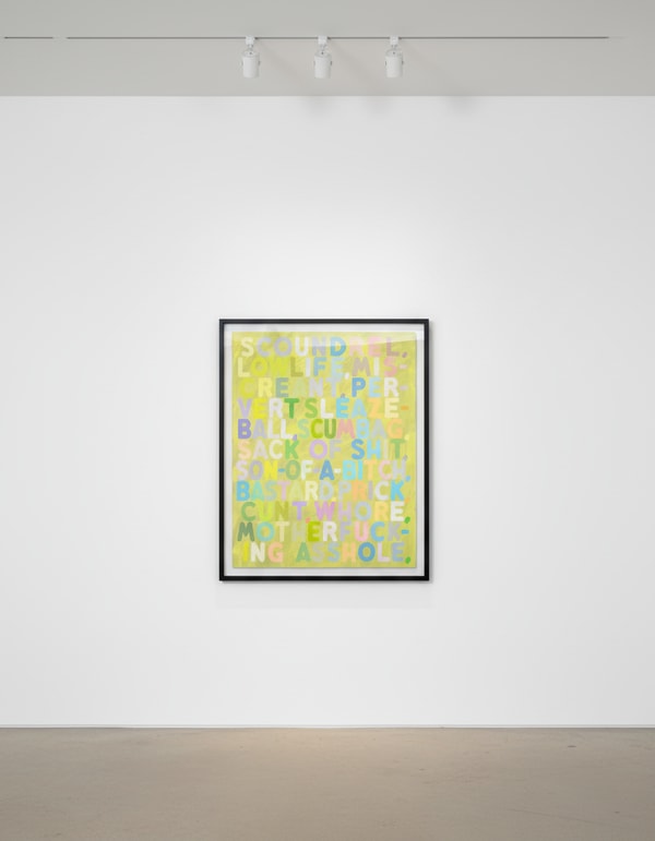 Mel Bochner - Scoundrel, 2010, 136 color silkscreen