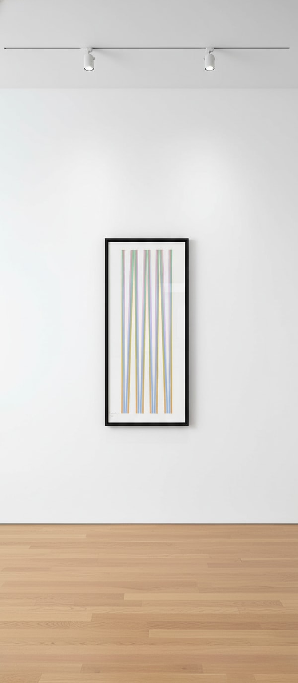 Bridget Riley - Elongated Triangles 4, 1971, Screenprint
