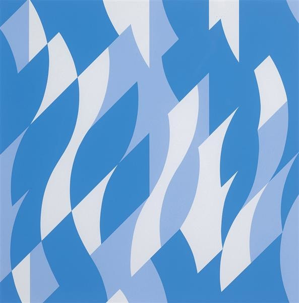 Bridget Riley - Two Blues, 2023