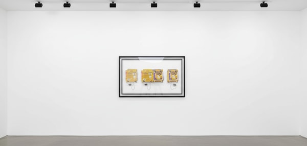 Connor Gottfried - Unboxing (Pokemon Yellow), 2025, Aluminum composite panelling, two 7” IPS screens, Raspberry Pi, Gamebo...