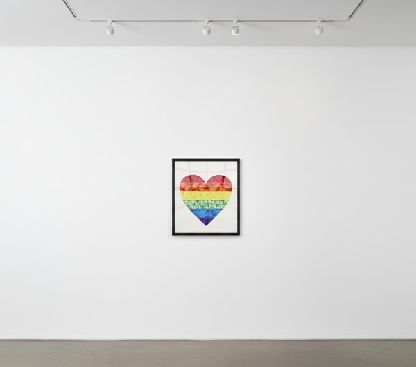 Damien Hirst - Butterfly Heart (Large) H7-3, 2020, Laminated giclée print on aluminum composite panel