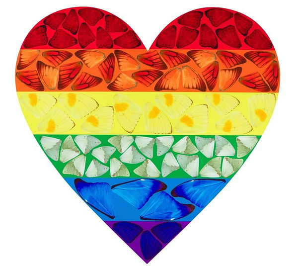 Damien Hirst - Butterfly Heart (Small) H7-4, 2020