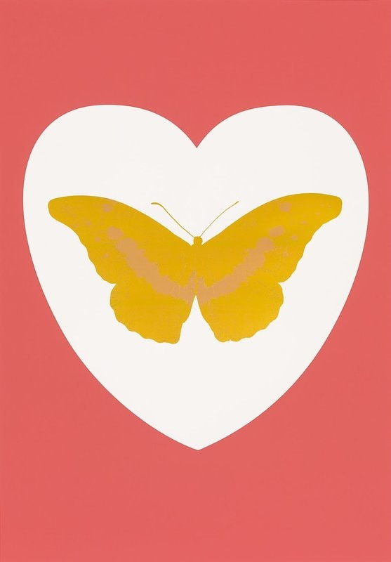 Damien Hirst - I Love You (White, Coral, Oriental Gold, Cool Gold), 2015