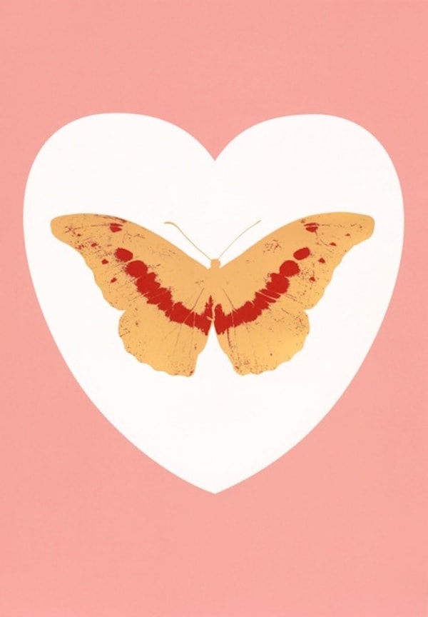 Damien Hirst - I Love You (White, Pink, Cool Gold, Poppy Red), 2015