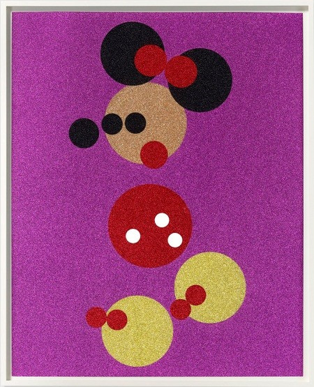 Damien Hirst - Minnie (Pink Glitter) - Large, 2016