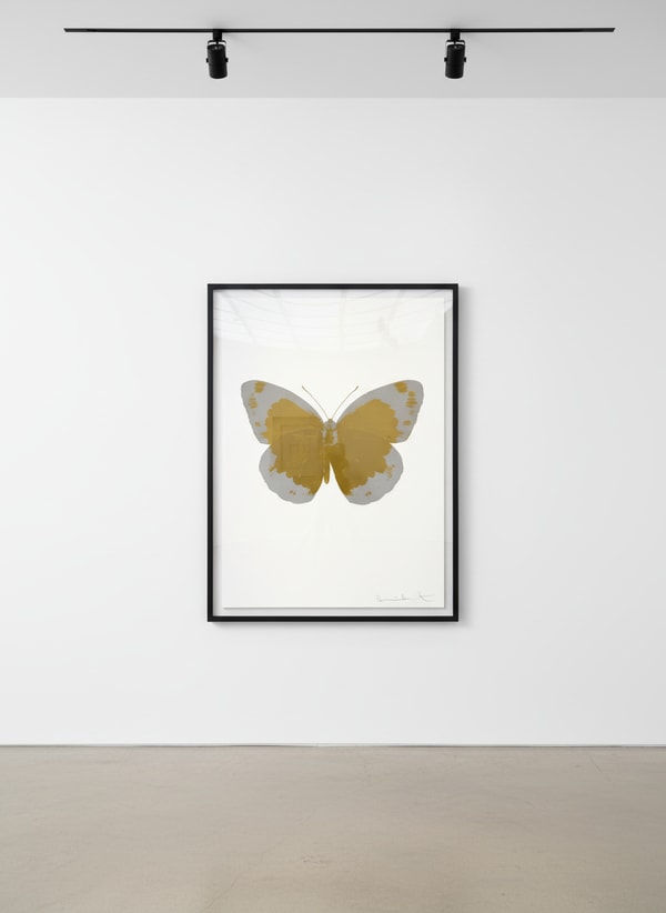 Damien Hirst - Souls II (Oriental Gold Silver Gloss/ Blind Impression), 2010, Two color foil block print